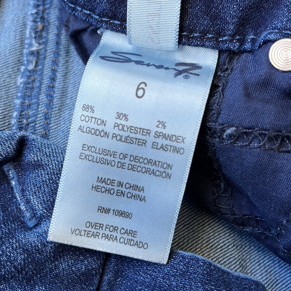 Seven7 Women's Skinny Jeans - Dark Blue Indigo - Picture 11 of 14